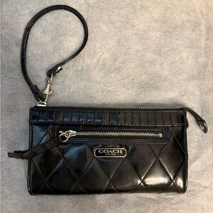 Coach Patent Leather Wristlet Wallet